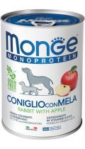 Monge Dog Monoprotein Fruit Wet кролик с яблоком