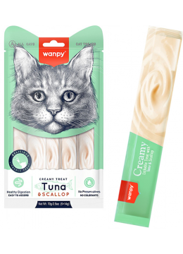 Wanpy Cat Creamy Lickable Treats Tuna & Scallop