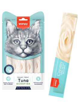 Wanpy Cat Creamy Lickable Treats Tuna & Codfish