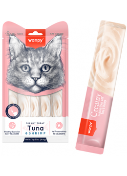 Wanpy Cat Creamy Lickable Treats Tuna & Shrimp