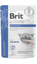 Brit Veterinary Diet Cat GF Recovery пауч с лососем