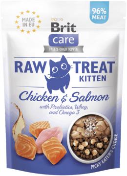 Brit Raw Treat Cat Kitten Лосось с пробиотиком