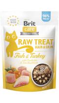 Brit Raw Treat Cat Hair & Skin Индейка с лососем