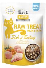 Brit Raw Treat Cat Hair & Skin Индейка с лососем