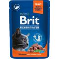 Изображение 1 - Brit Premium Cat Pouch Кусочки Лосося в соусе для стерилизованных котов