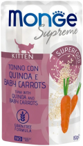 Monge Supreme Kitten Тунец с киноа и молодой морковью