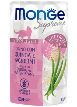 Monge Supreme Sterilised Тунец с киноа и зеленой фасолью