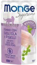 Monge Supreme Sterilised Тунец с камбалой с горошком