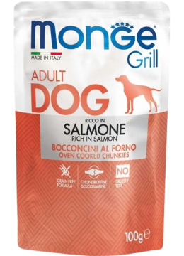 Monge Dog Grill Bocconcini Желе с лососем