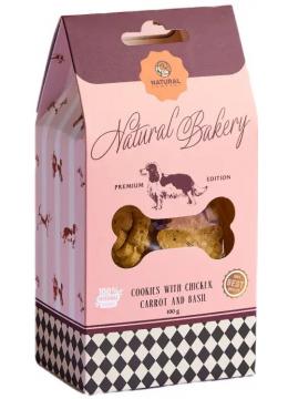 Natural Dried Bakery Печенье с курицей, морковью и базиликом