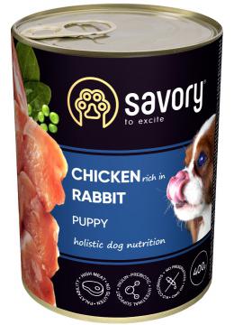 Savory Dog All breeds Puppy Chicken and Rabbit pate