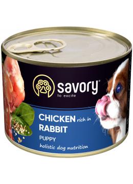 Savory Dog All breeds Puppy Chicken and Rabbit pate