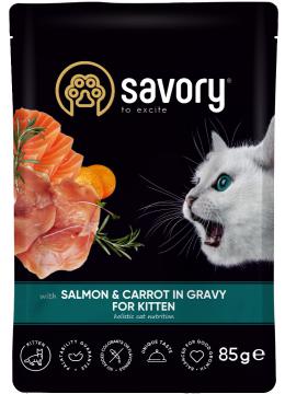 Savory Kitten Salmon and Carrot in Gravy