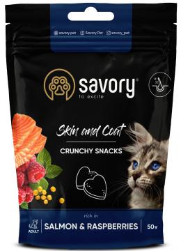 Savory Crunchy Snacks Skin and Coat Salmon and Raspberries