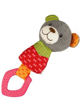 Barksi Puppy Special Мишка с пищалкой и резиновым кольцом