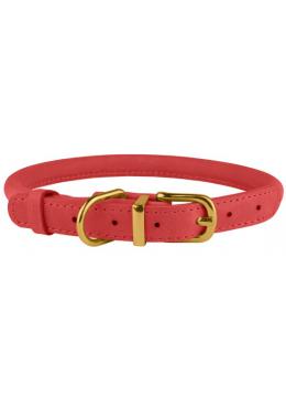 Barksi Crazy Ошейник для собак круглый кожаный розовый