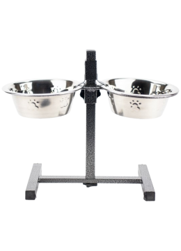 Agility Стойка с мисками из нержавеющей стали