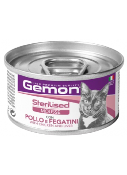 Gemon Cat Mousse Adult Sterilised c курицей и печенью