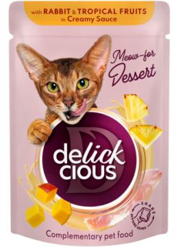 Delickcious Хлопья с кроликом и тропическими фруктами в сливочном соусе