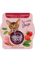Delickcious Суп из курицы с томатами и добавлением шпината