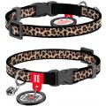 Изображение 1 - Collar WauDog Nylon з qr паспортом ошейник для котов цвет леопард