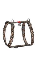 Collar WauDog Nylon з qr паспортом анатомическая шлея в цвете леопард