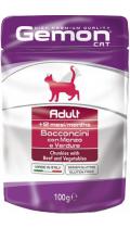 Gemon Cat Wet Adult Adult Говядина с кусочками в желе
