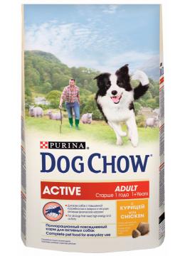 Dog Chow Adult для взрослых активных собак с курицей