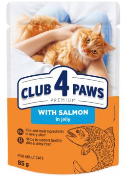 Клуб 4 Лапы с лососем в желе для кошек