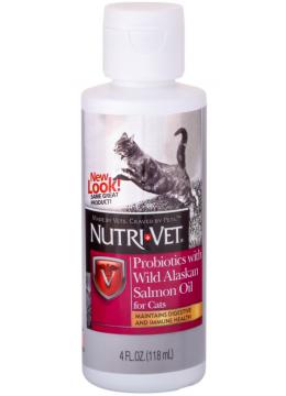Nutri-Vet Probiotics Salmon Oil Прибиотики для котов