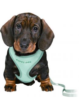 Trixie Puppy Soft Harness Шлейка с поводком Мятная