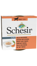 Schesir курица с папайей для собак, банка