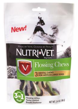 Nutri-Vet Flossing Chews 3in1 Жевательное лакомство