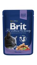 Brit Premium Pouch Треска для взрослых кошек